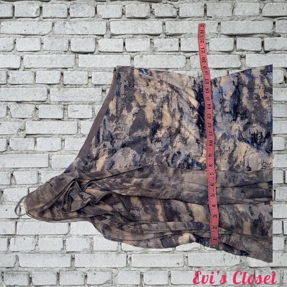 NWT Max Azria Women's One Strap Ruffled Mini Dress Grey/Blue. 100% Silk. Size  L - Picture 6 of 9